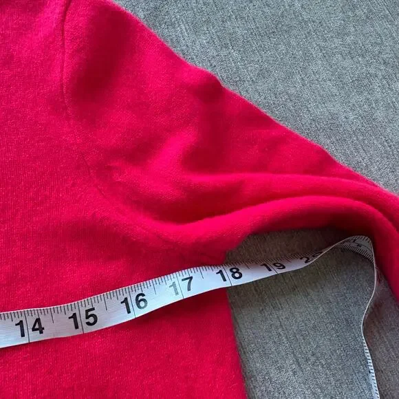 NWT J.Crew Hot Pink Cashmere Sweater - Picture 3 of 4